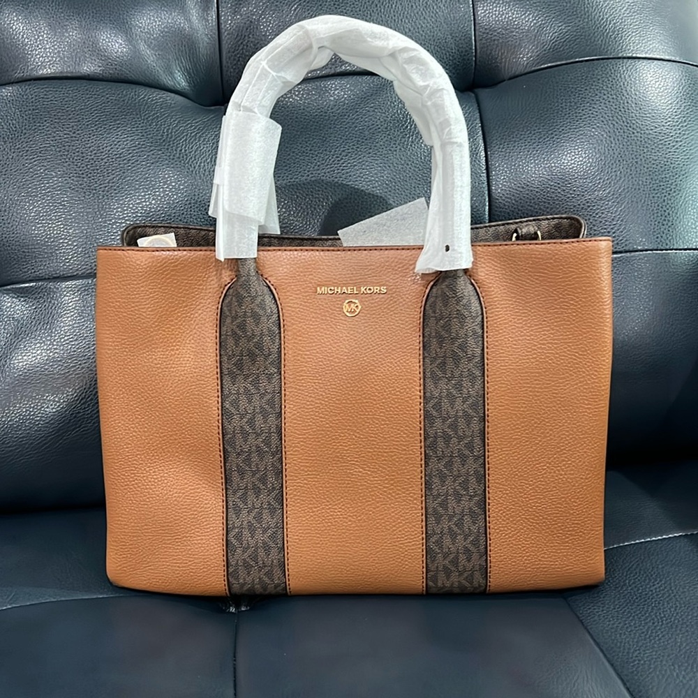Michael Kors Austin Large Leather Satchel Luggage